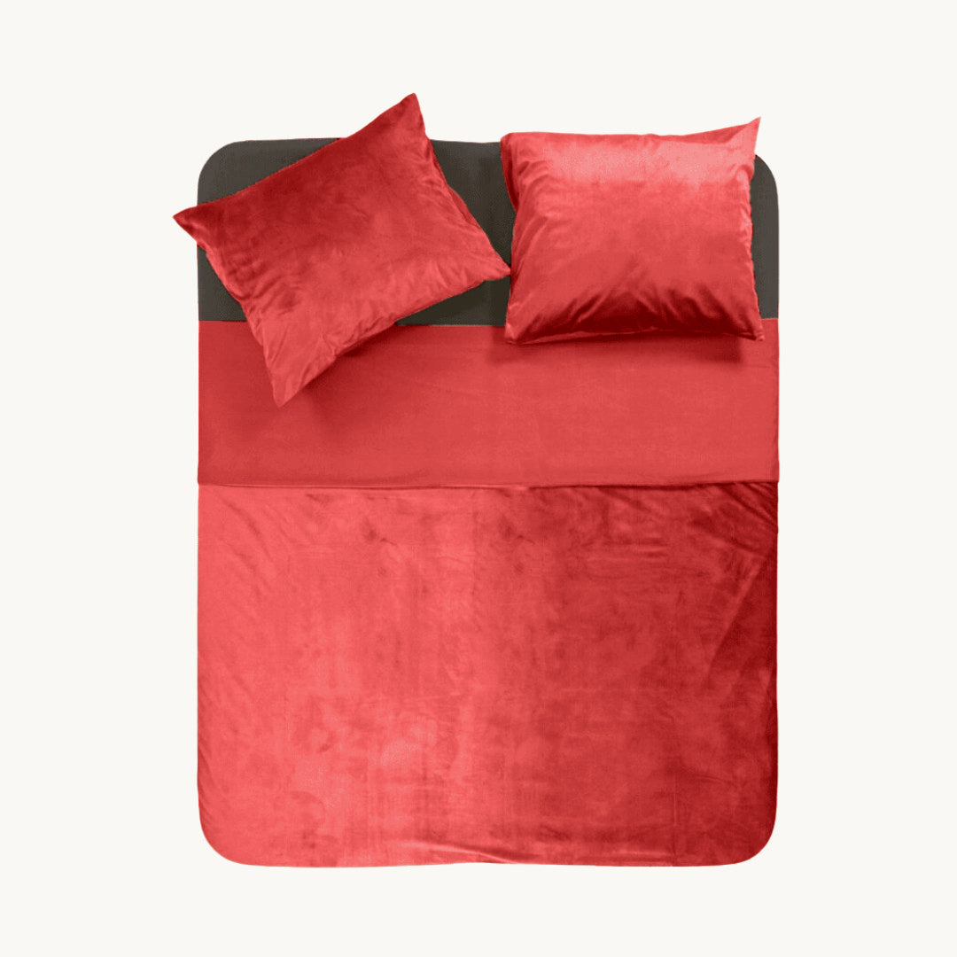 Dekbedovertrek set - Velvet Lava Red