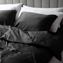 Dekbedovertrek set Effen Luxe Katoen Satijn Jet Black