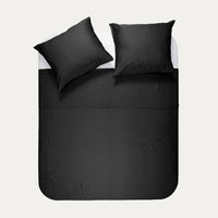 Dekbedovertrek set Effen Luxe Katoen Satijn Jet Black