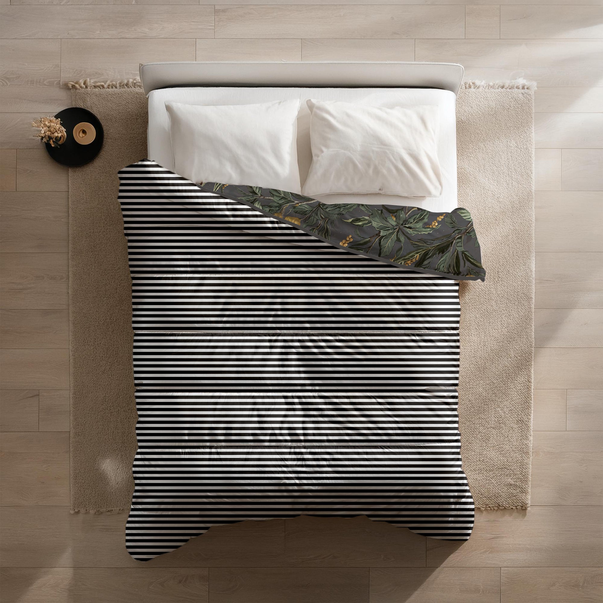 Dekbed Zonder Overtrek Microvezel Bedrukt - Golden Foliage