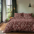 Dekbedovertrek Set Microvezel Burgundy leafs