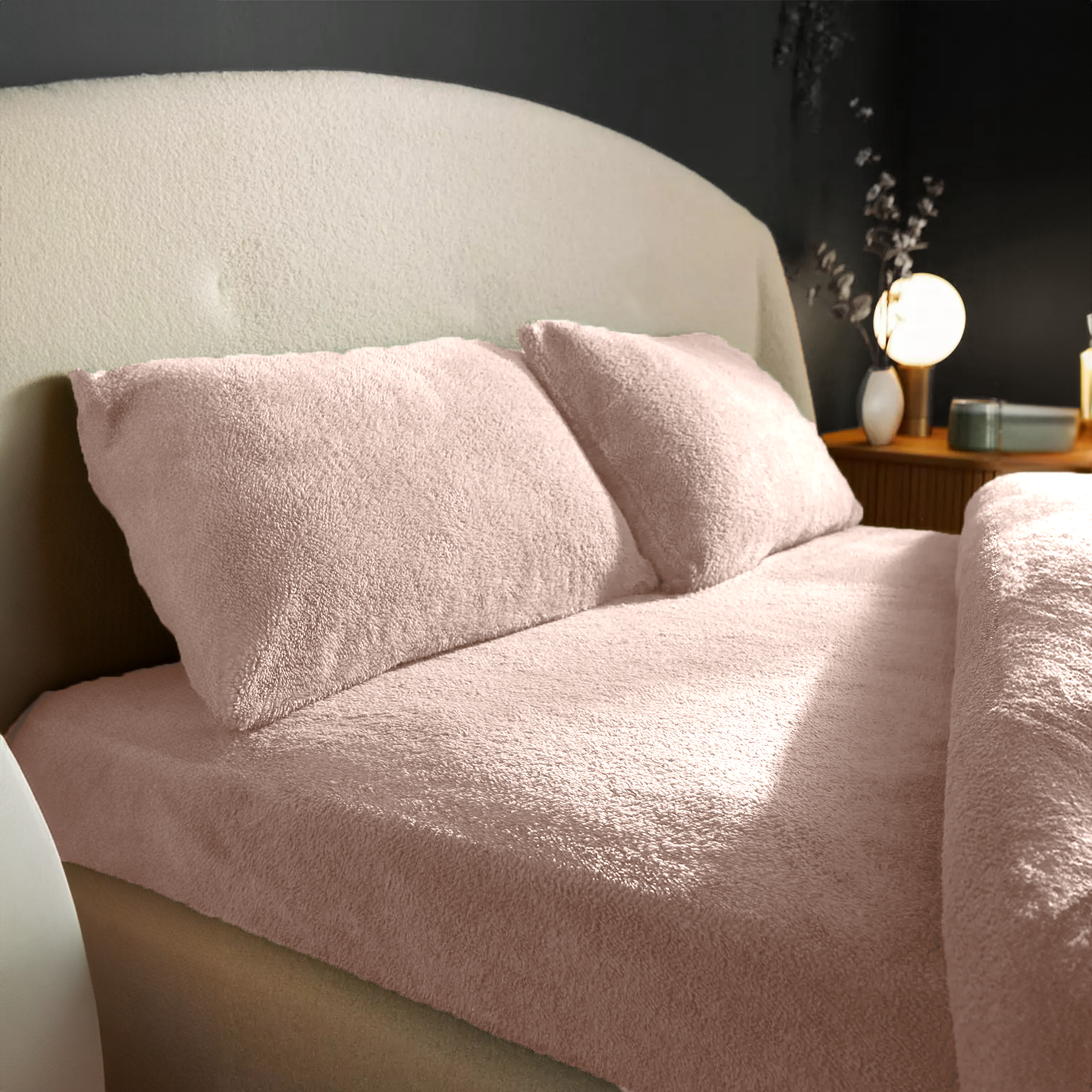 Matras Hoeslaken Teddy - Roze