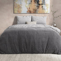 Dekbedovertrek met slopen - Flanel Tamar Grey - Y-NOT | be different