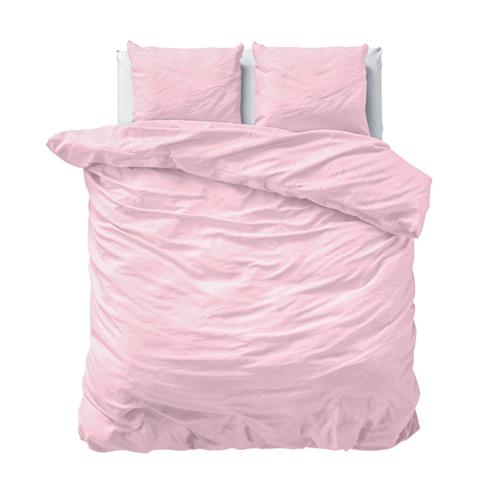 Dekbedovertrek set Effen Luxe Katoen Satijn Pink