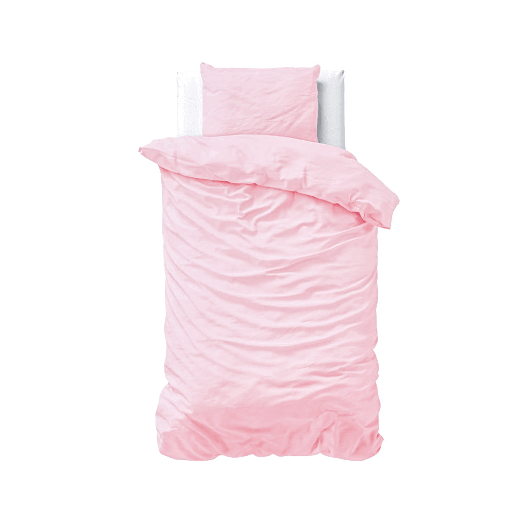 Dekbedovertrek set Effen Luxe Katoen Satijn Pink