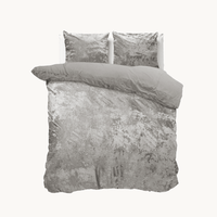 Dekbedovertrek set - Velvet Chenille Metallic silver - Y-NOT | be different