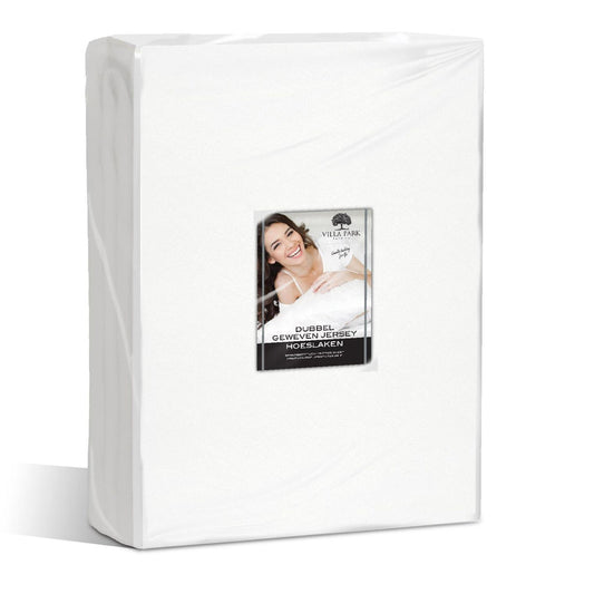 Dubbel Jersey Hoeslaken - Wit