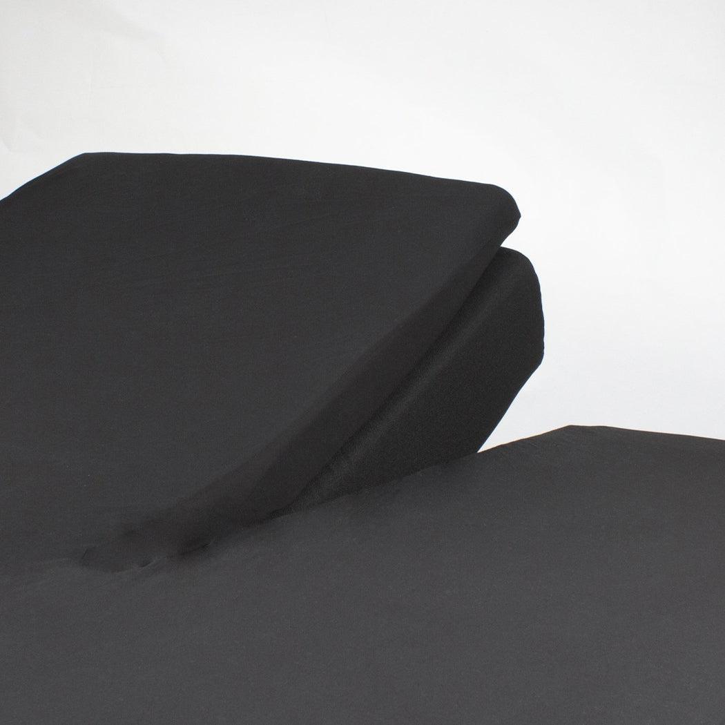 Splittopper Hoeslaken Luxe Dubbel Jersey Obsidian Black