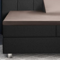 Hoeslaken Splittopper Katoen Satijn Taupe - Y-NOT | be different