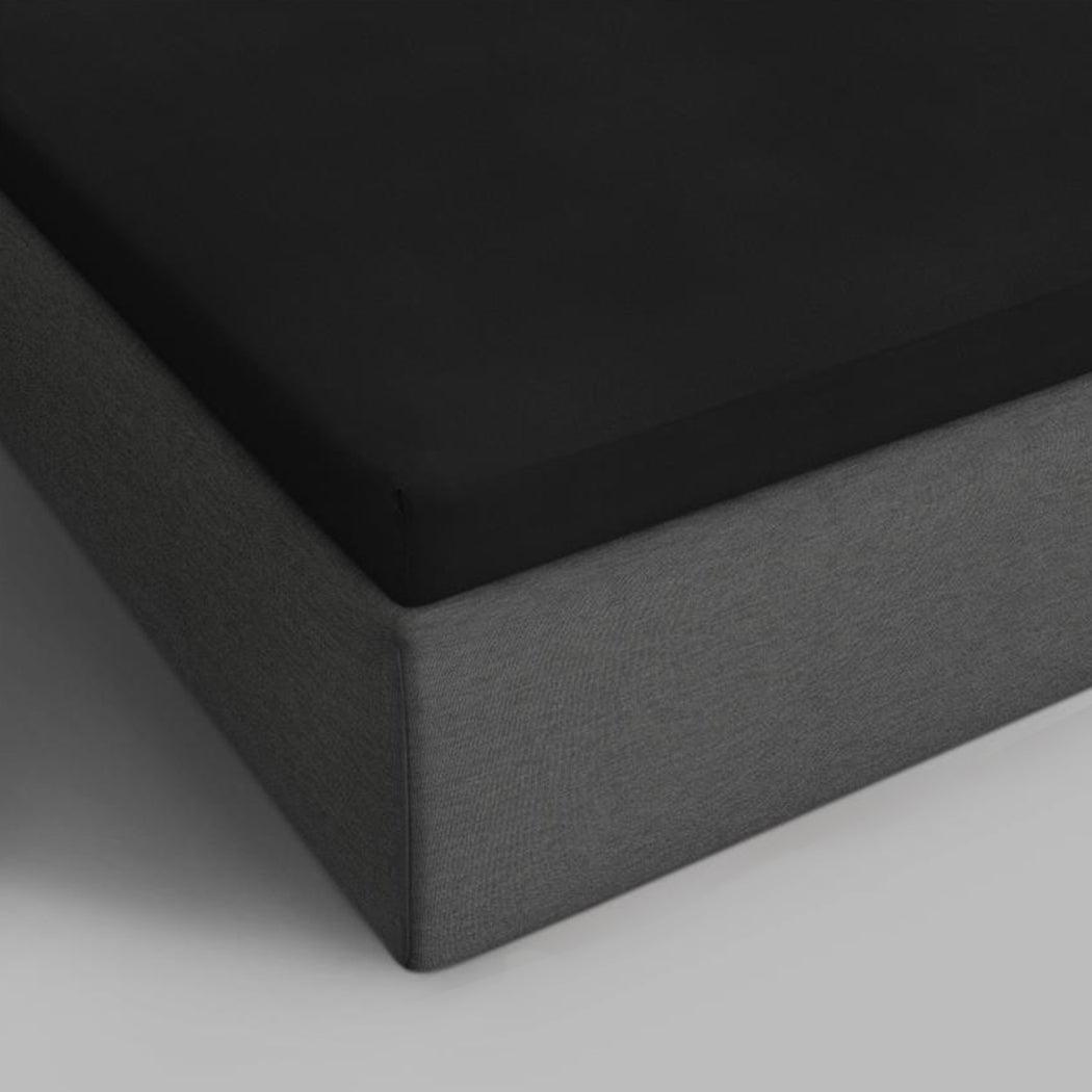 Katoenen Topper Hoeslaken Black