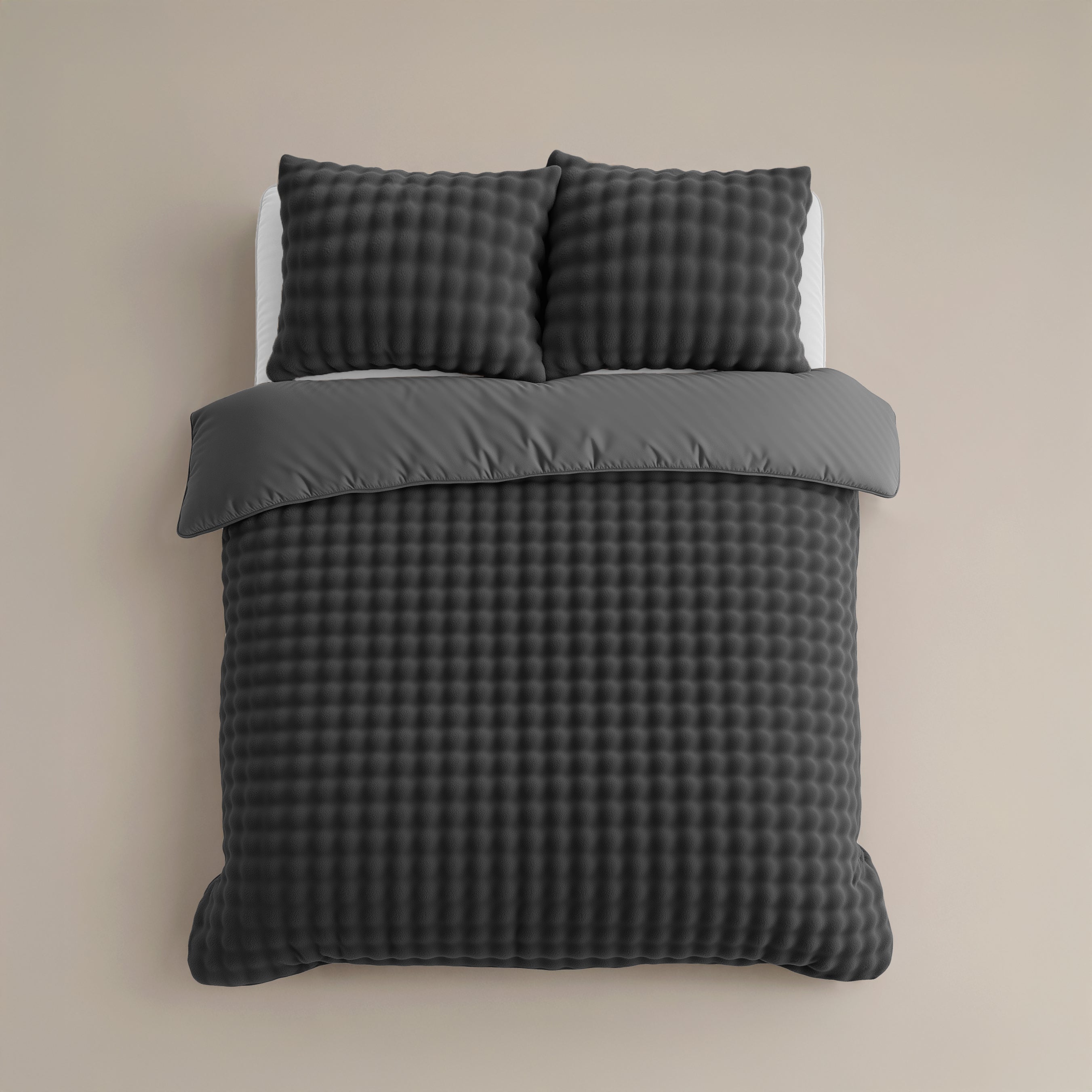 Dekbedovertrekset Pompom Antraciet