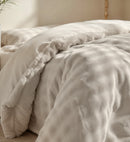 Dekbedovertrekset Pompom Beige