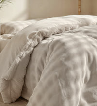 Dekbedovertrekset Pompom Beige