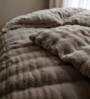 Dekbedovertrekset Pompom Taupe