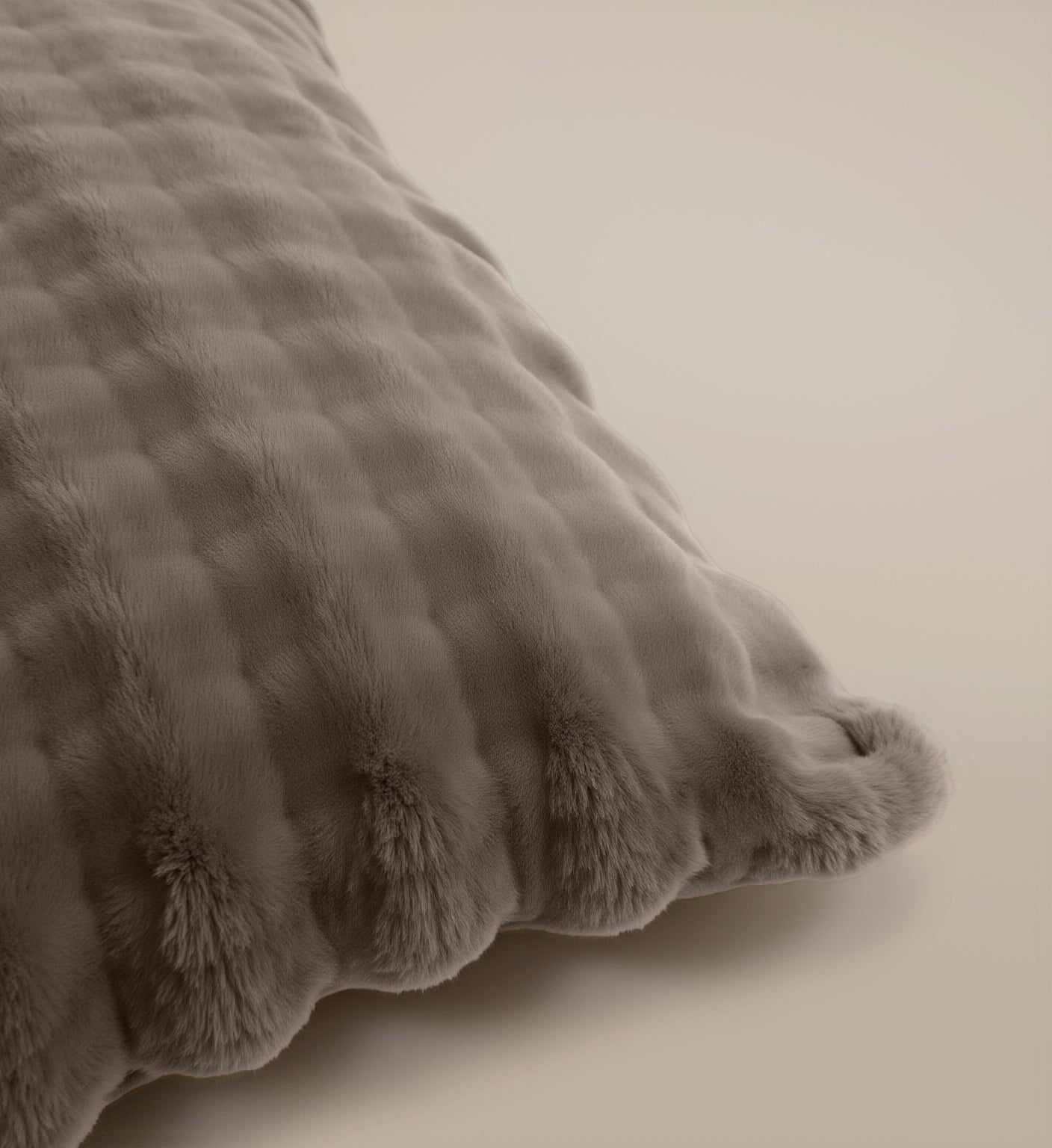 Dekbedovertrekset Pompom Taupe