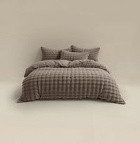 Dekbedovertrekset Pompom Taupe