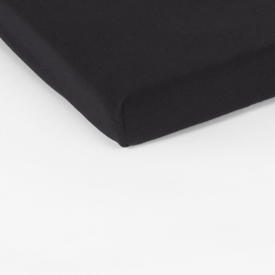 Topper Hoeslaken Katoen Satijn Jet Black
