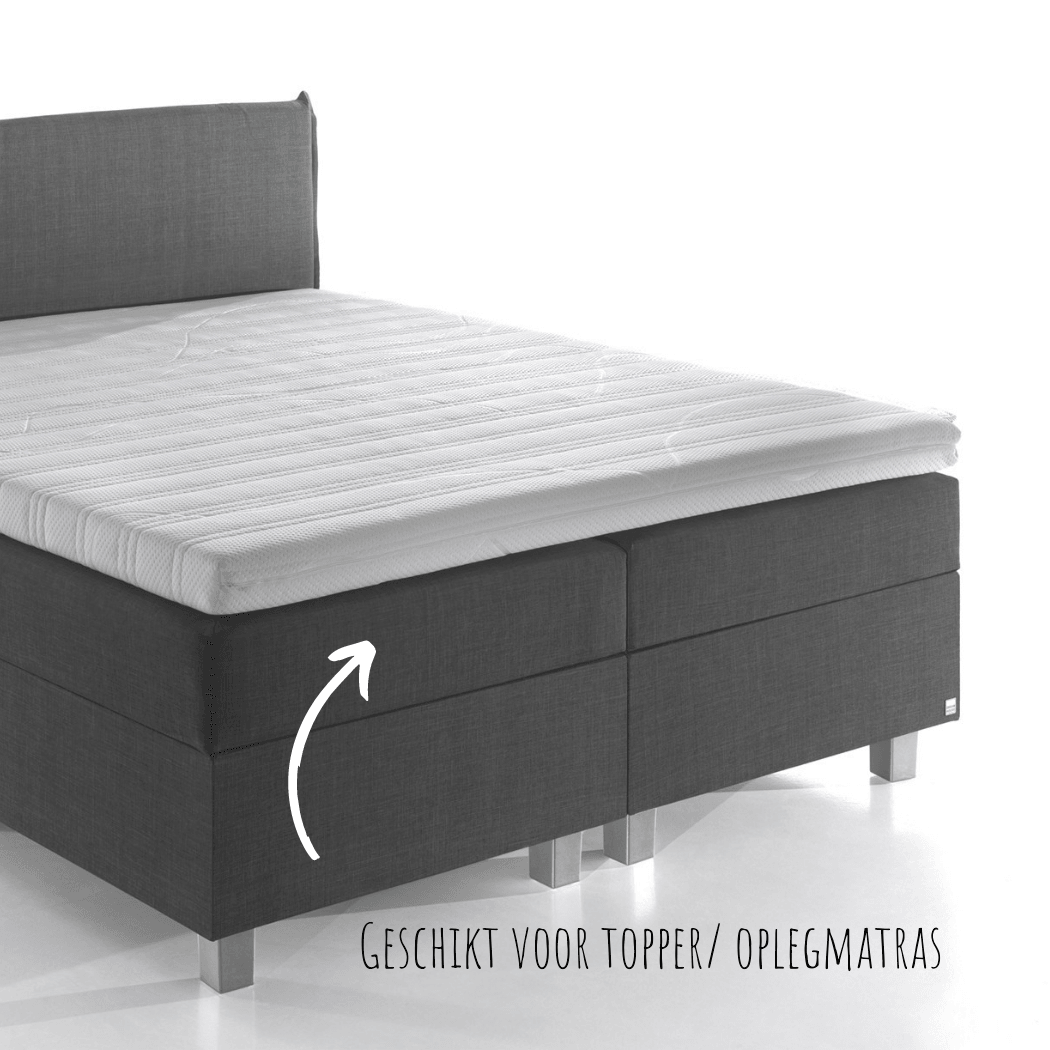 Topper Hoeslaken Luxe Dubbel Jersey Pearl White