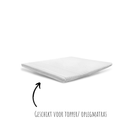 Topper Hoeslaken Luxe Dubbel Jersey Pearl White